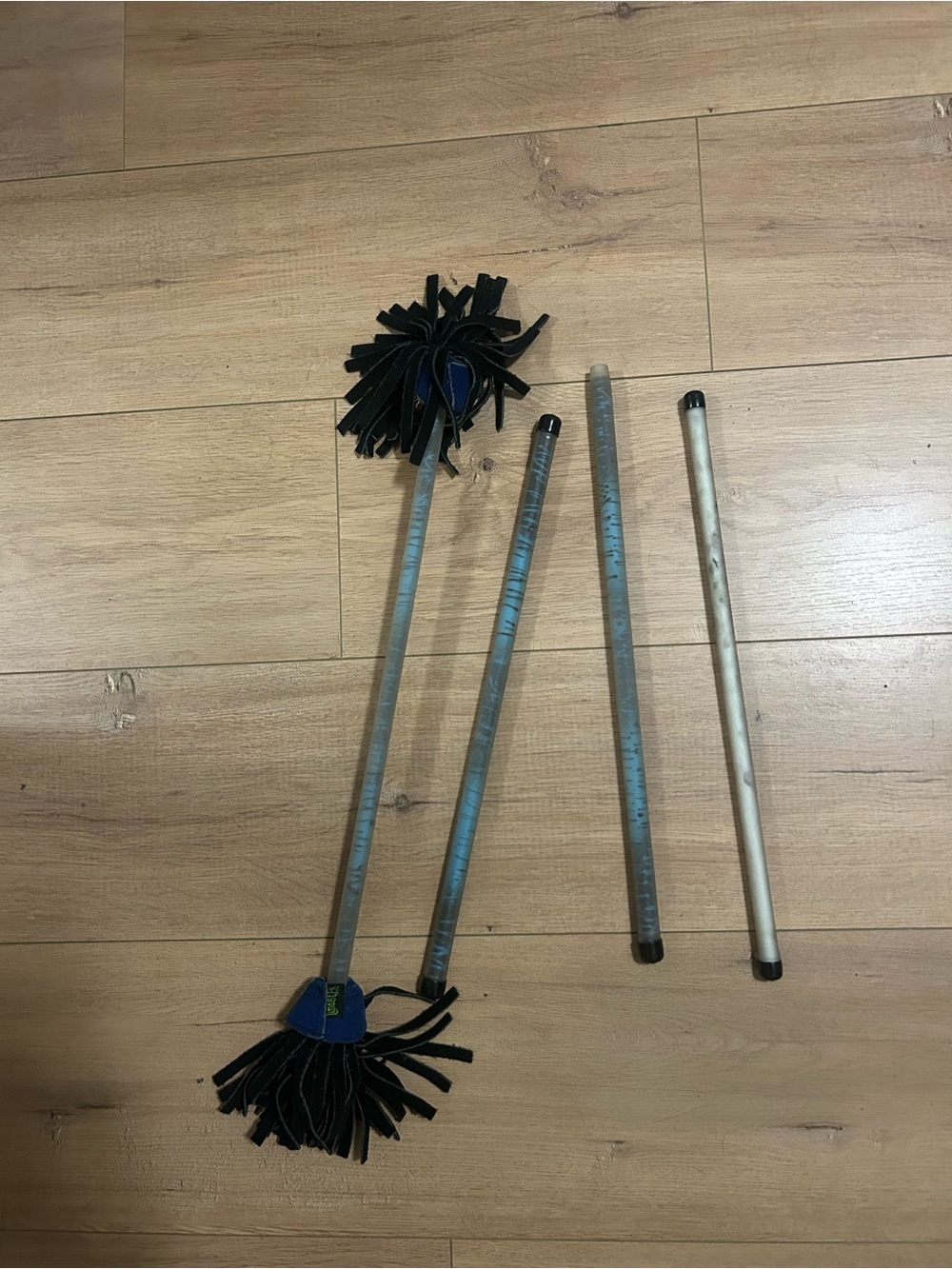 Lunastix Enchanted Juggling Sticks Set Festival flower leather set Devil sticks